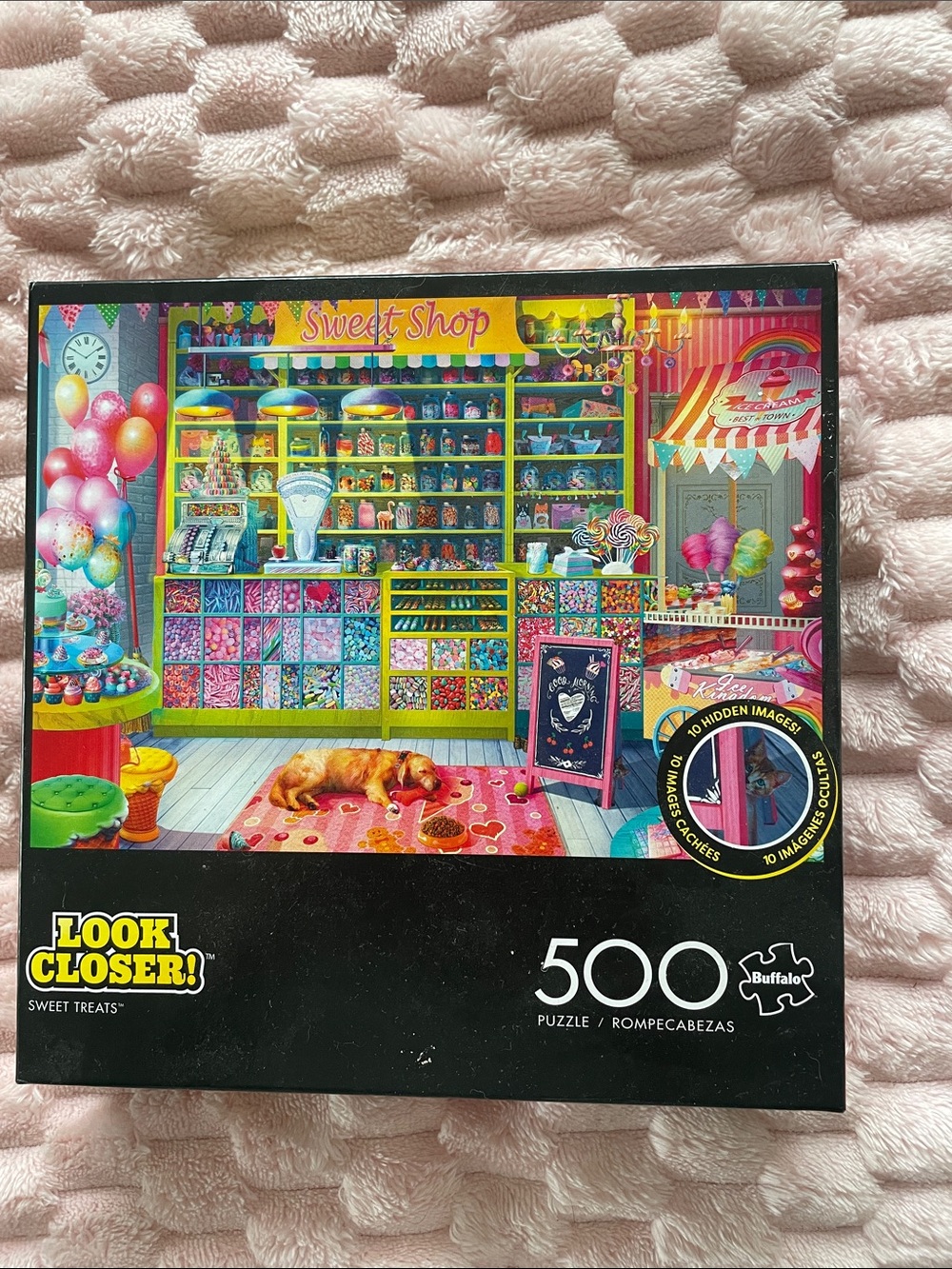 Buffalo David Bitton Sweet Shop Puzzle - Bright Multicolor Candy Illustration
